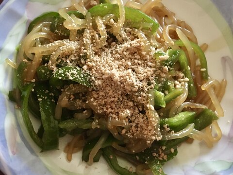 ピーマンとしらたきのきんぴら